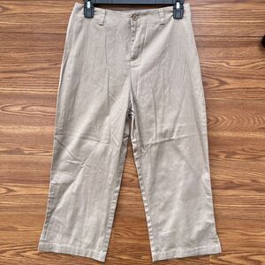 Class Room uniform Capri Flat Front w/ Zipper Khaki Girls Size 16 Pants